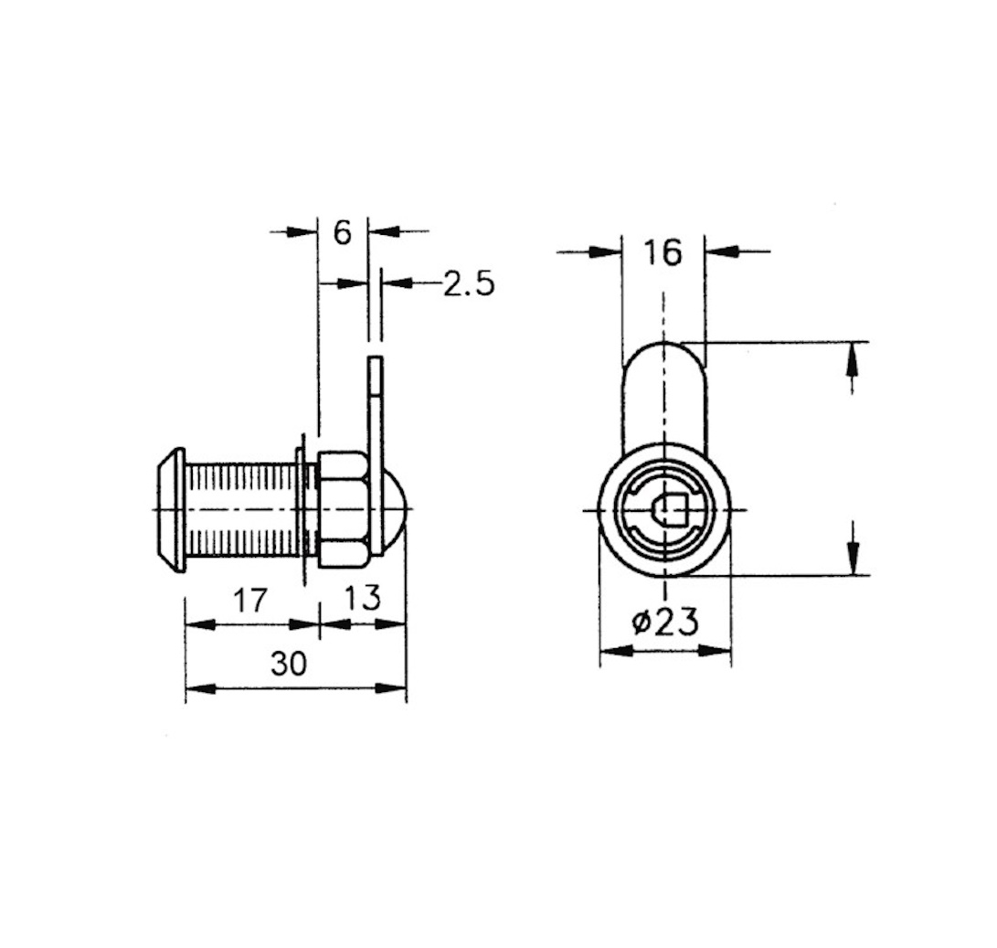 Skåplås upp till 17 mm lucka - Bild 4