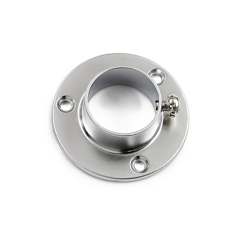 Rörhållare Sidfäste 25mm Mattkrom