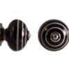 Knopp porslin svart, vit