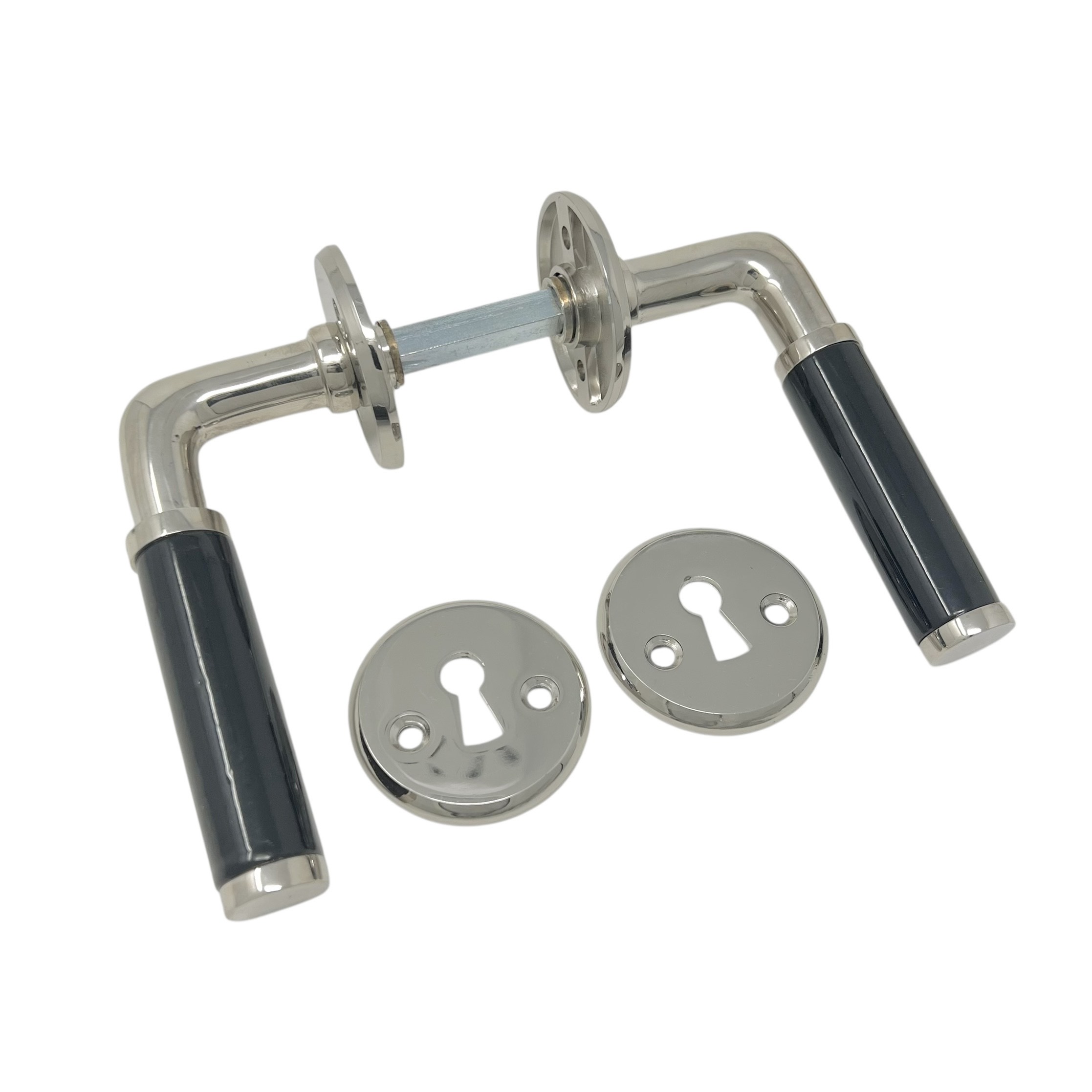 Dörrhandtag 383 Nickel/Svart Trä - Andrasortering