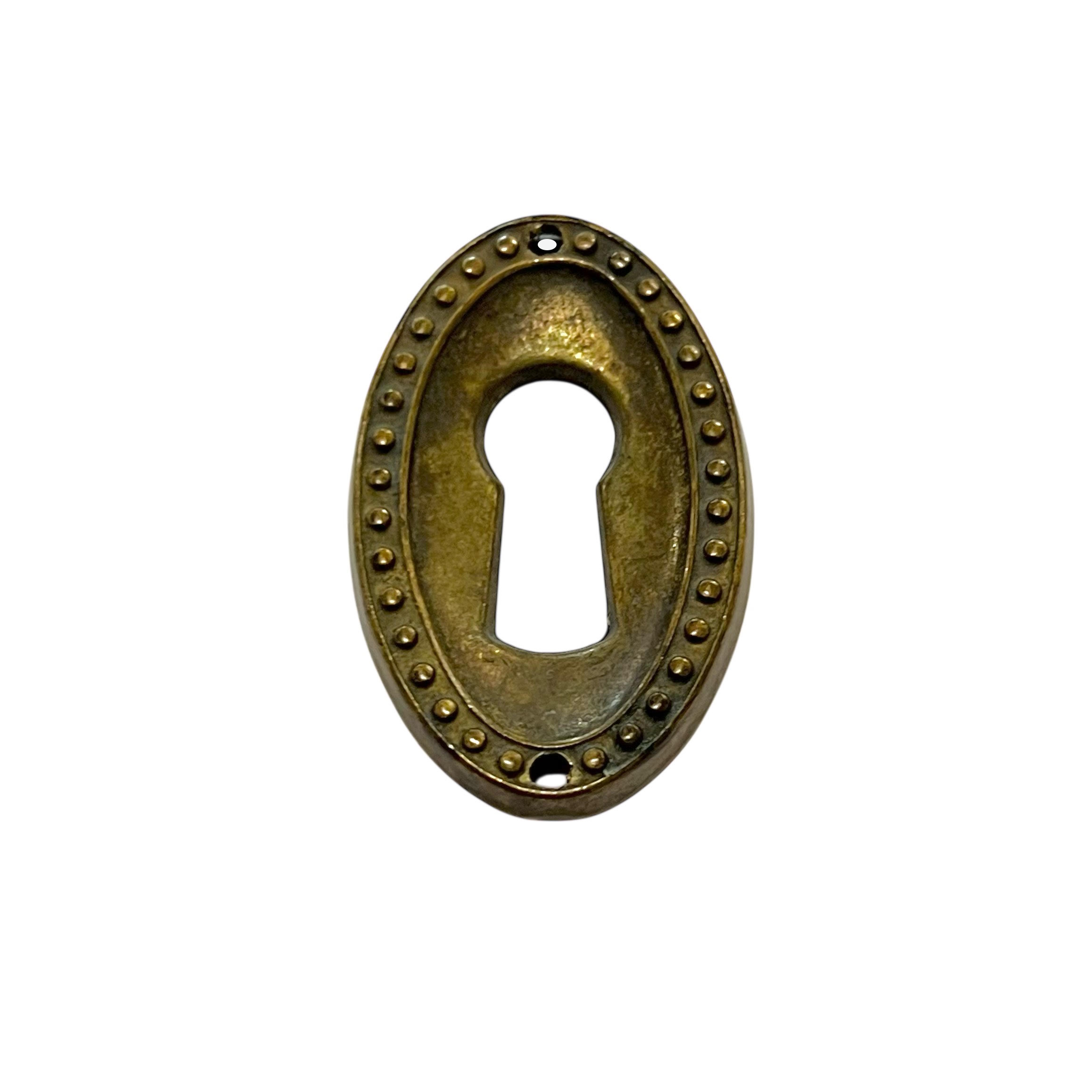 Nyckelskylt Oval 25 x 35 mm. Antikbehandlad