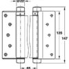 Dubbelverkande Gångjärn 125 mm Nickel 2-Pack - Bild 3