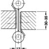 Dubbelverkande Gångjärn 125 mm Nickel 2-Pack - Bild 2