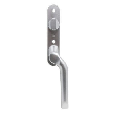 handtag fönsterhandtag spanjoletthandtag hoppe matt krom med hål för cylinder oval