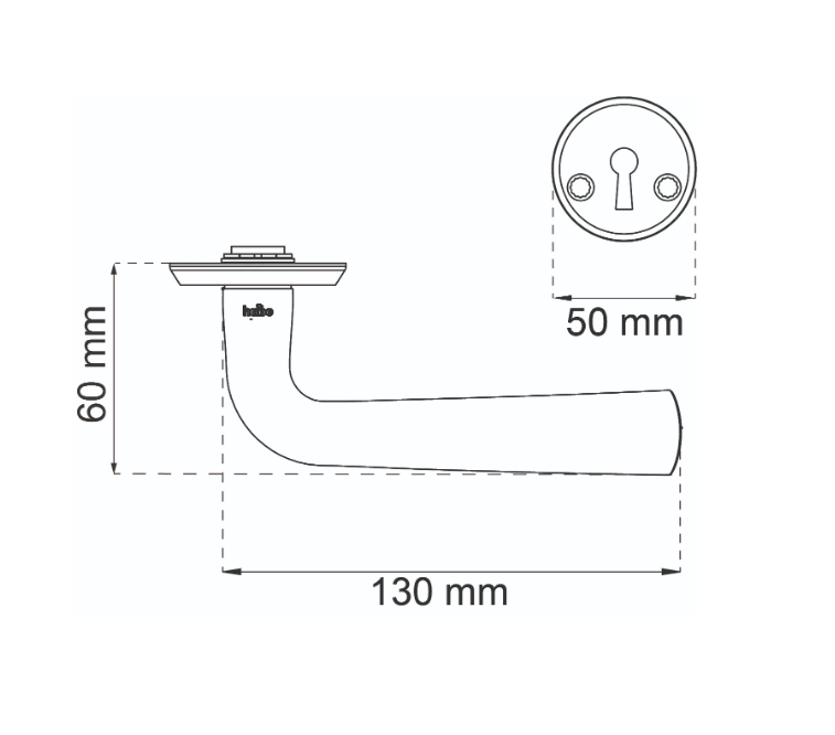 Dörrhandtag Oslo Krom - Bild 3