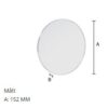 OUTLINE Spegel Självhäftande 150mm Krom - Bild 2