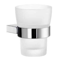 air tandborsthållare frostat glas krom
