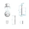 Cylindervred 40 Mattkrom - Bild 2
