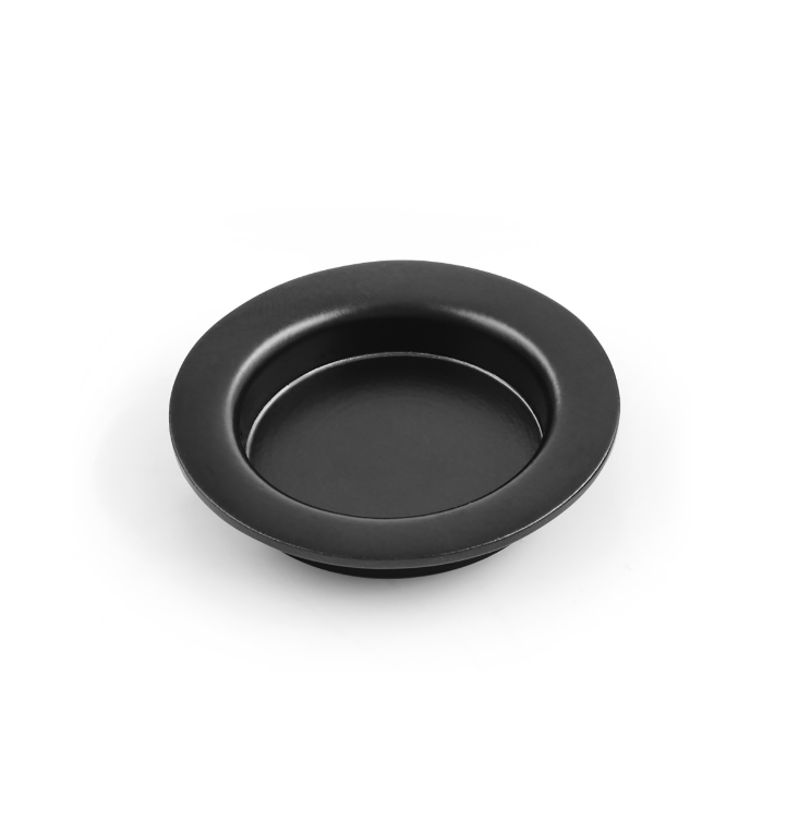 Skjutdörrshandtag 40mm Svart 2-Pack