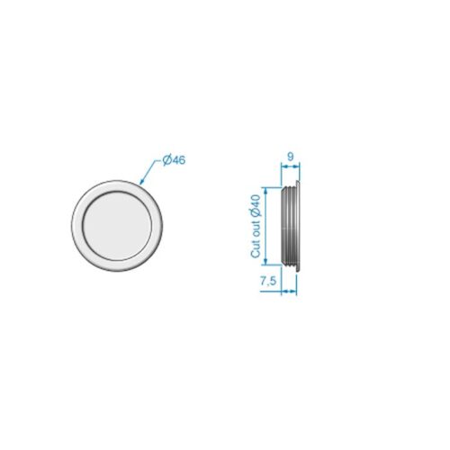 Skålhandtag Infälld Förmässigad 2-Pack - Bild 2