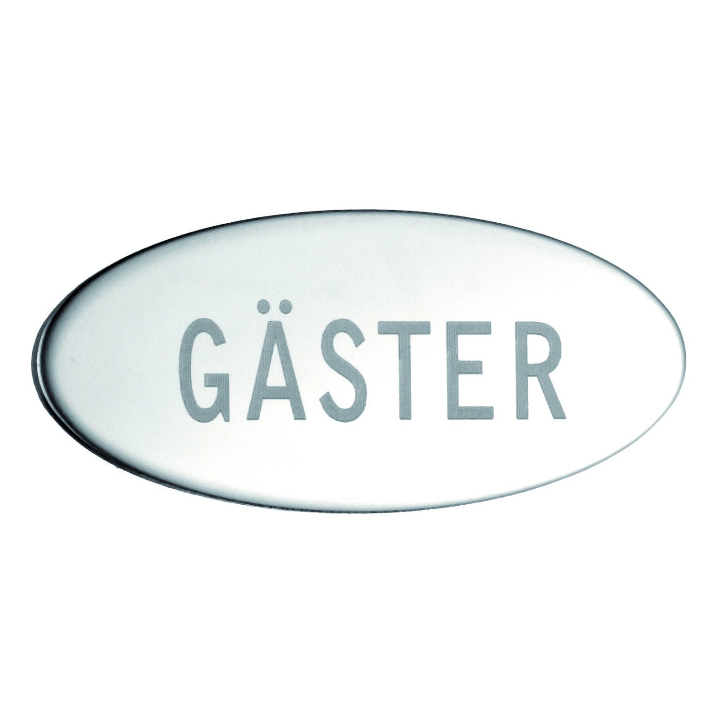 XTRA Självhäftande Toalettskylt Gäster Krom