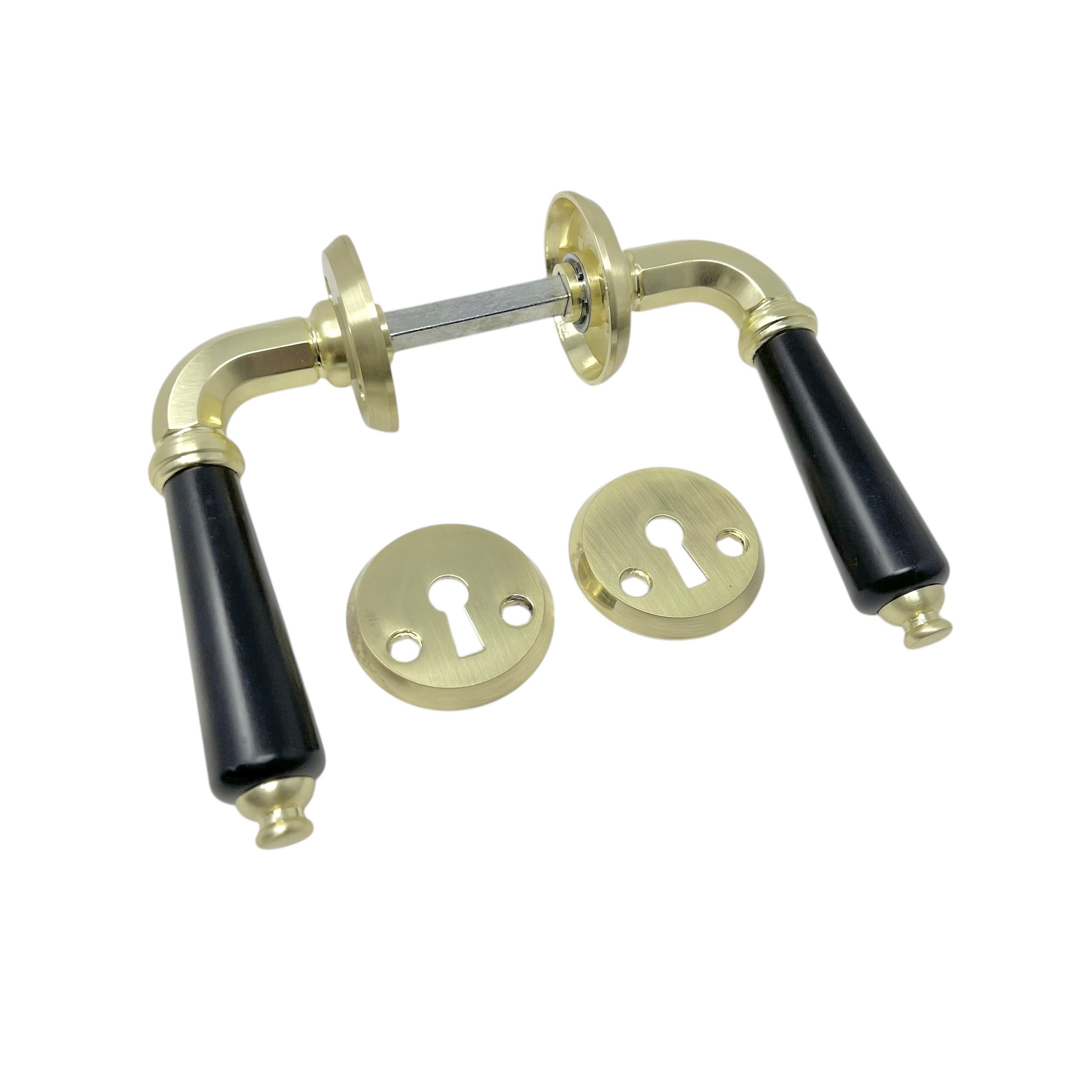 Dörrhandtag Harald Matt Mässing/Svart