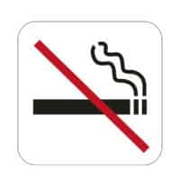 symbol självhäftande rökning förbjudet