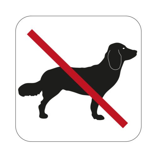 symbol självhäftande hundförbud
