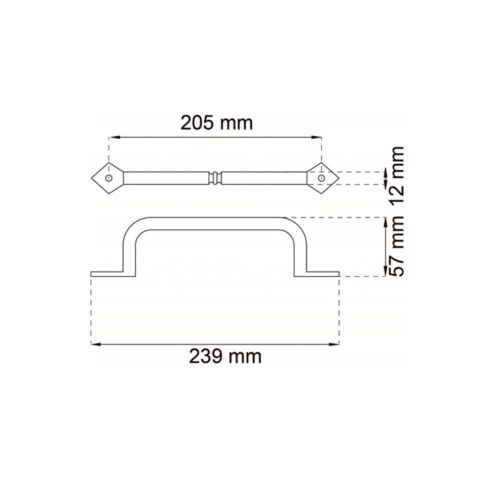 Draghandtag Harmony 240mm Svart - Bild 3