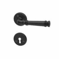 dörrhandtag palermo svart komplett med nyckelskyltar innerdörr