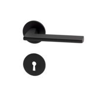 dörrhandtag denver svart komplett med nyckelskyltar innerdörr
