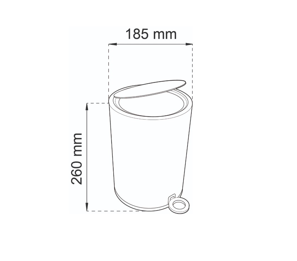 Papperskorg Blossom Vit - Bild 2