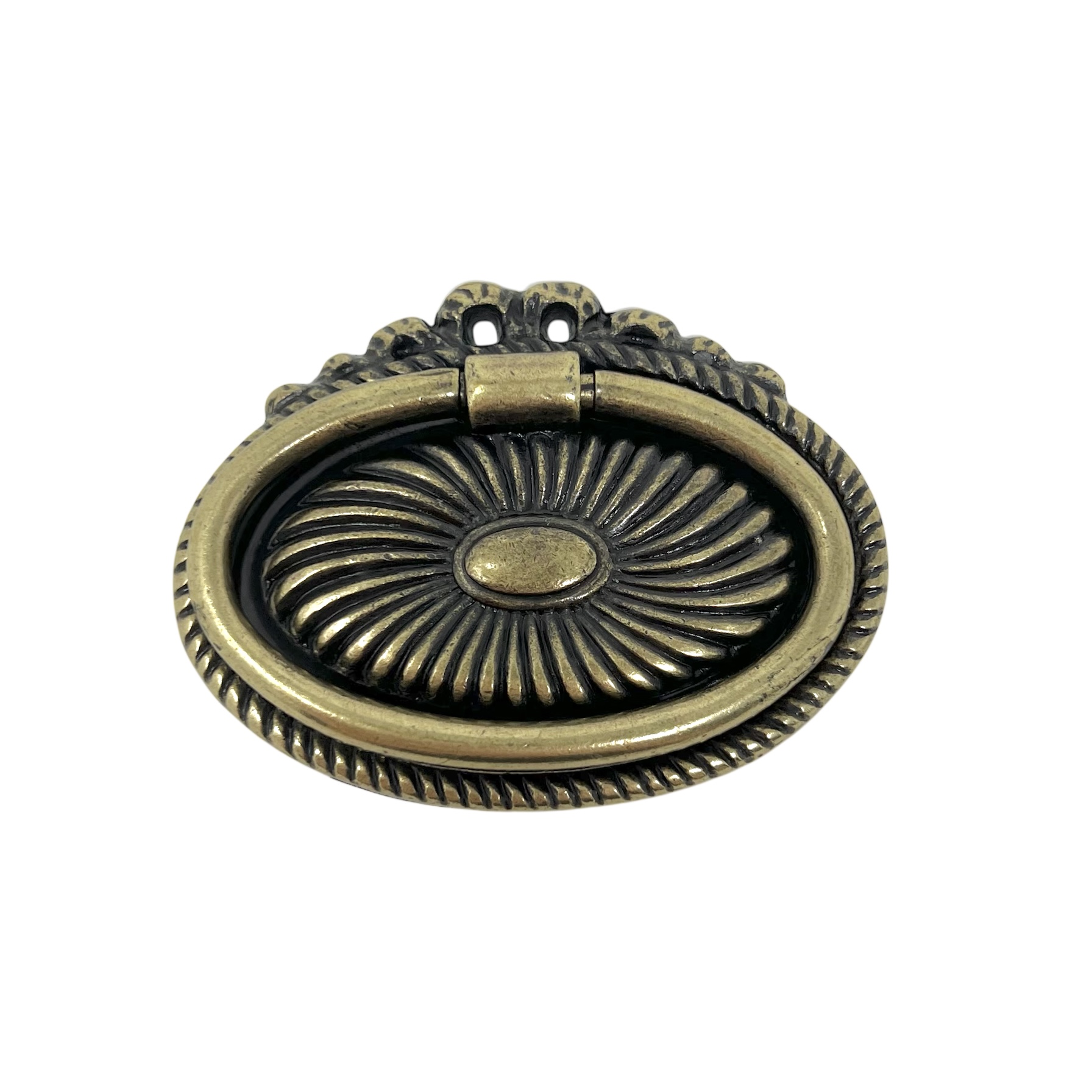 Ring/Möbelhandtag 55 x 70 mm Antikbehandlad