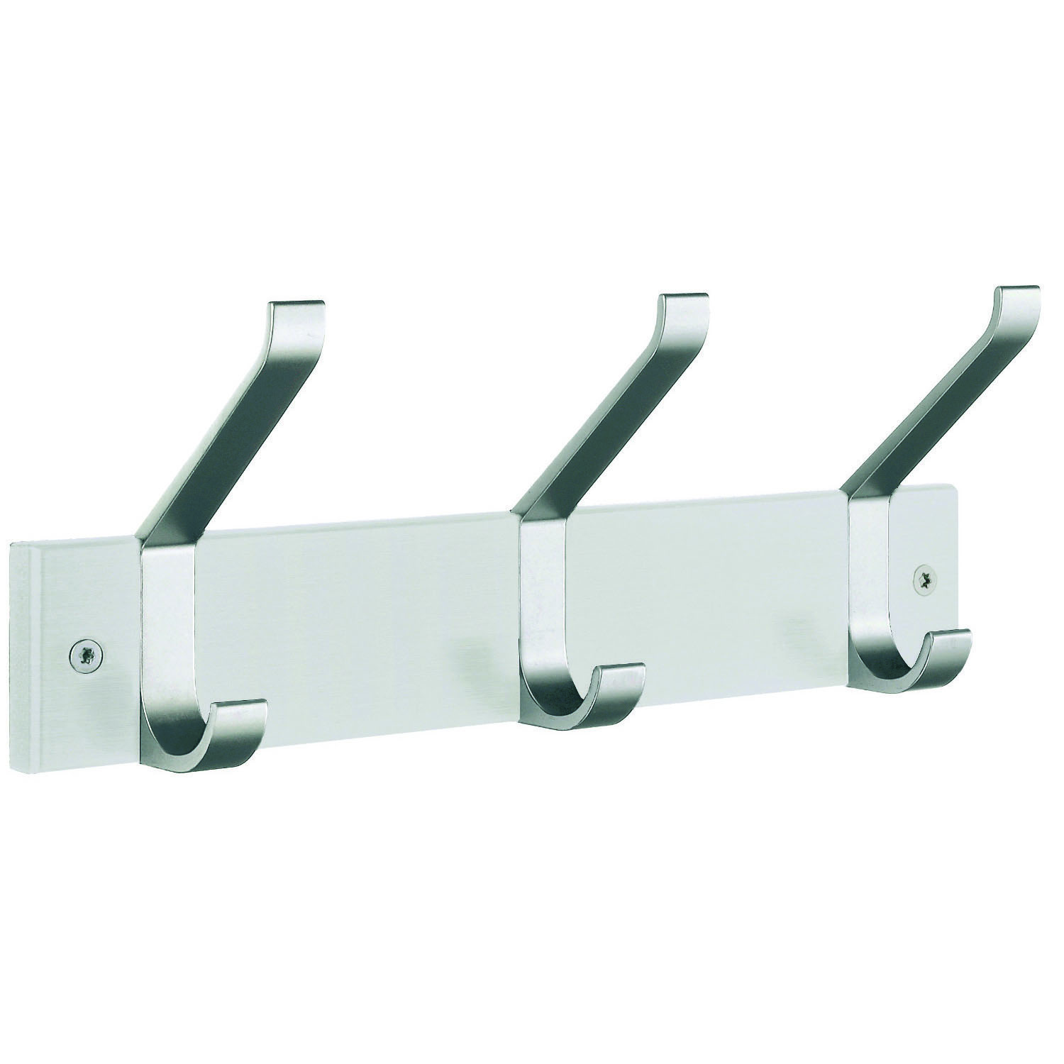 Klädhängare 3-krok Vit/Aluminium