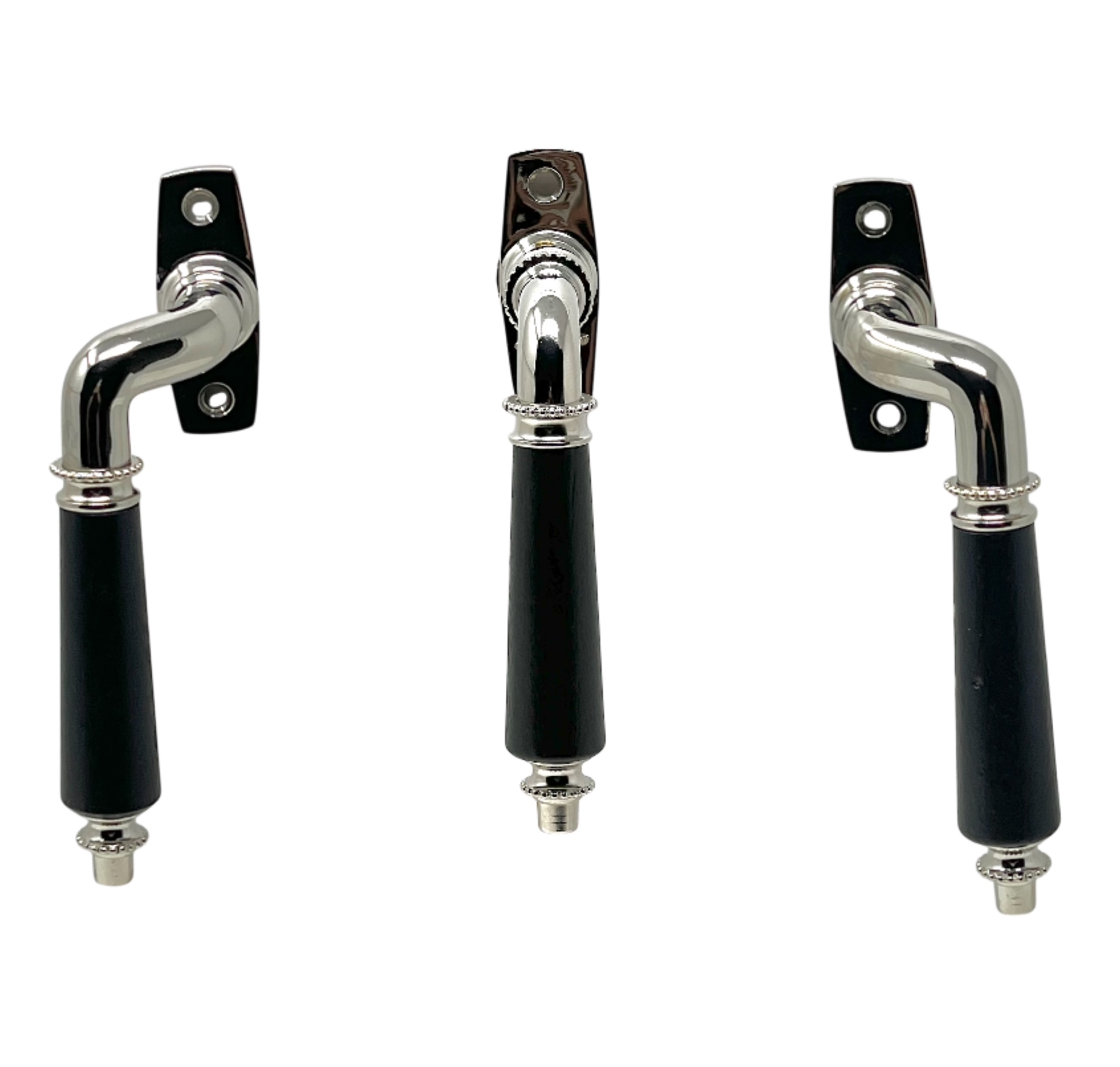 Spanjoletthandtag 2954 Nickel/Svart