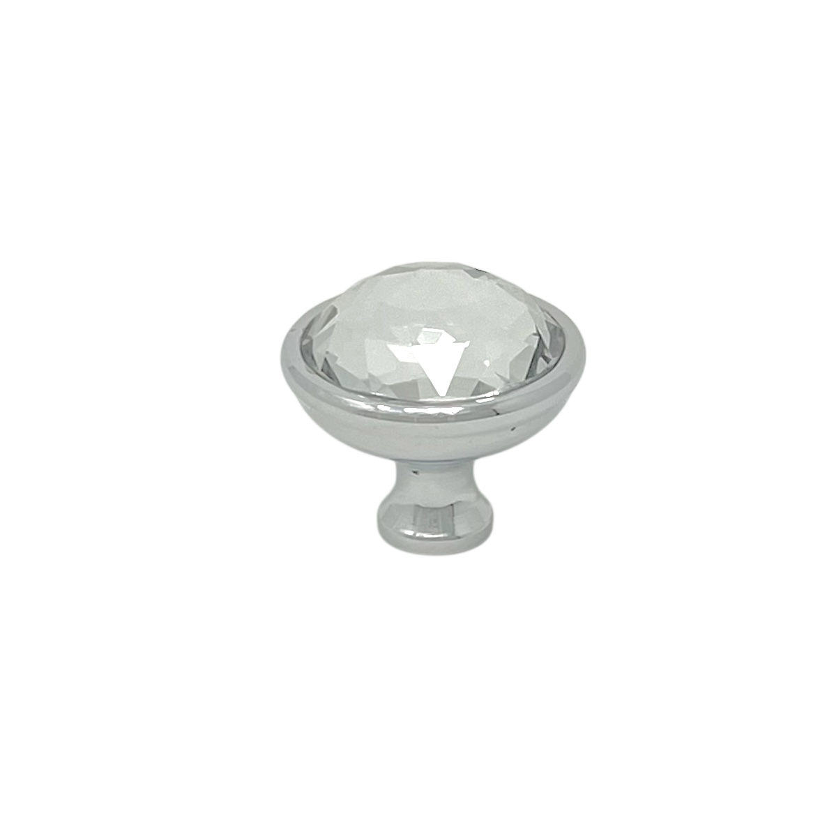 Knopp 30mm Krom/Glas