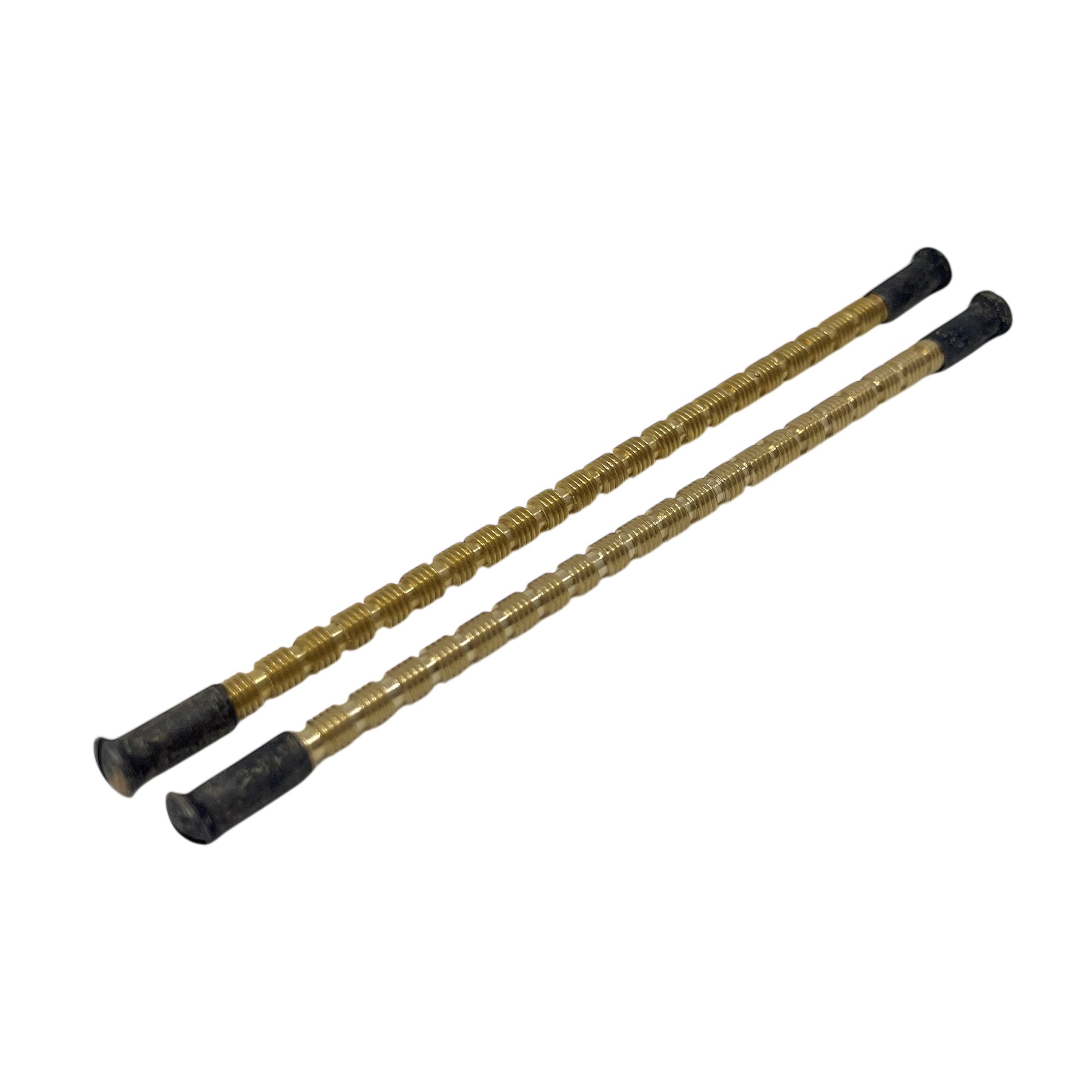 Skruvset/tryckesskruv för innerdörr m4 Oxid/svart 120mm klippbar 2x Skruv mässing 4x Nippel