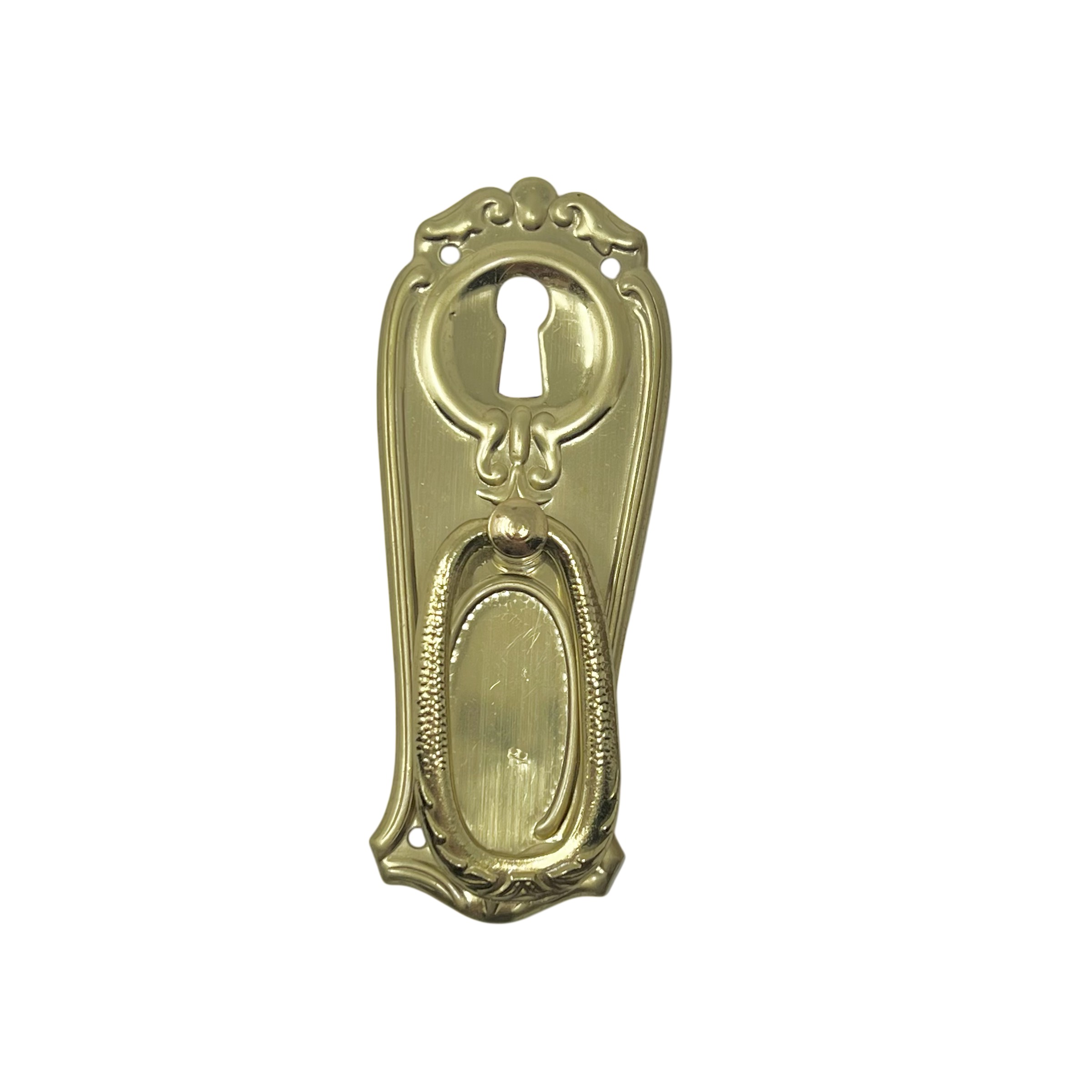Möbelhandtag Med Nyckelhål 88x35mm Mässing