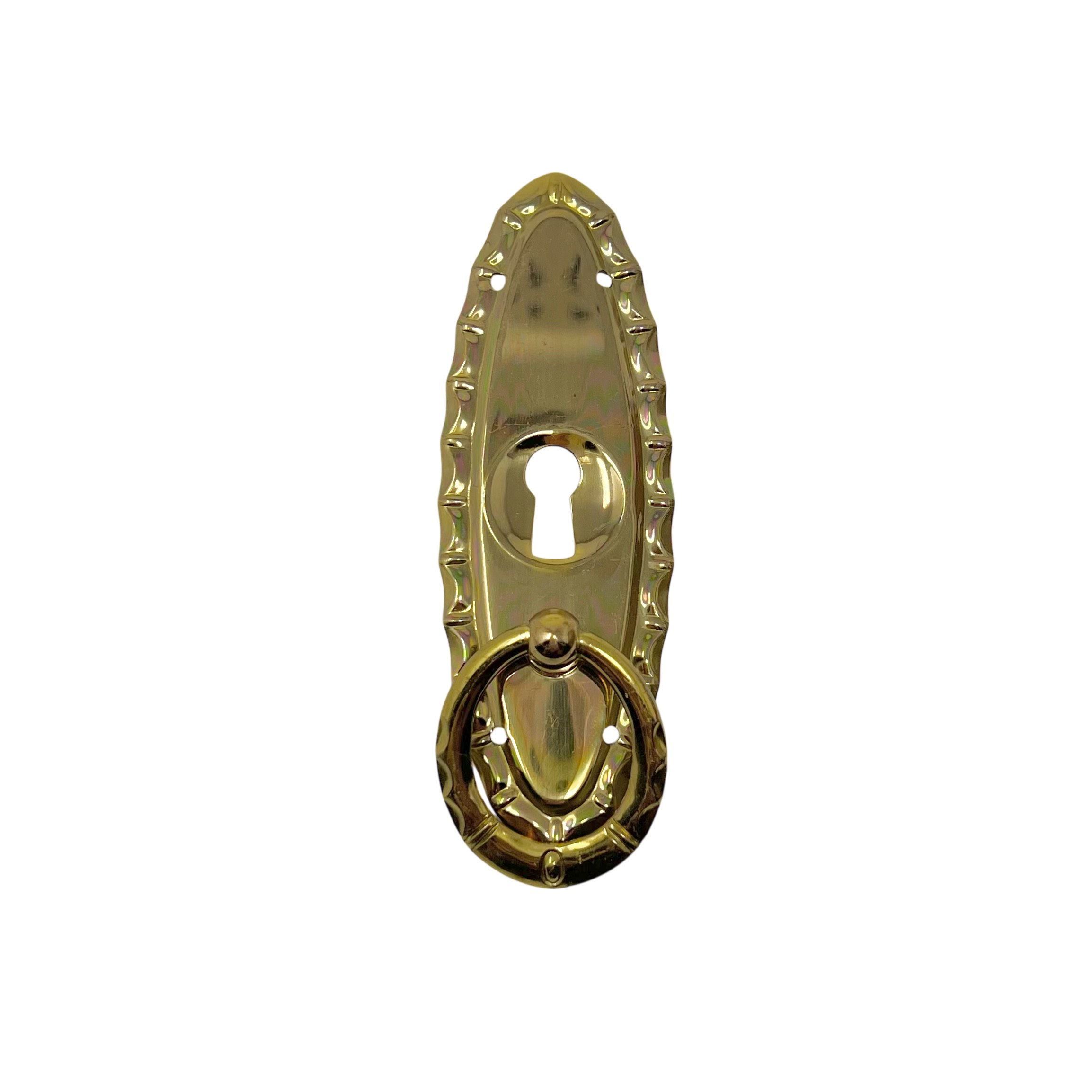 Möbelhandtag Med Nyckelhål 94x32mm Mässing