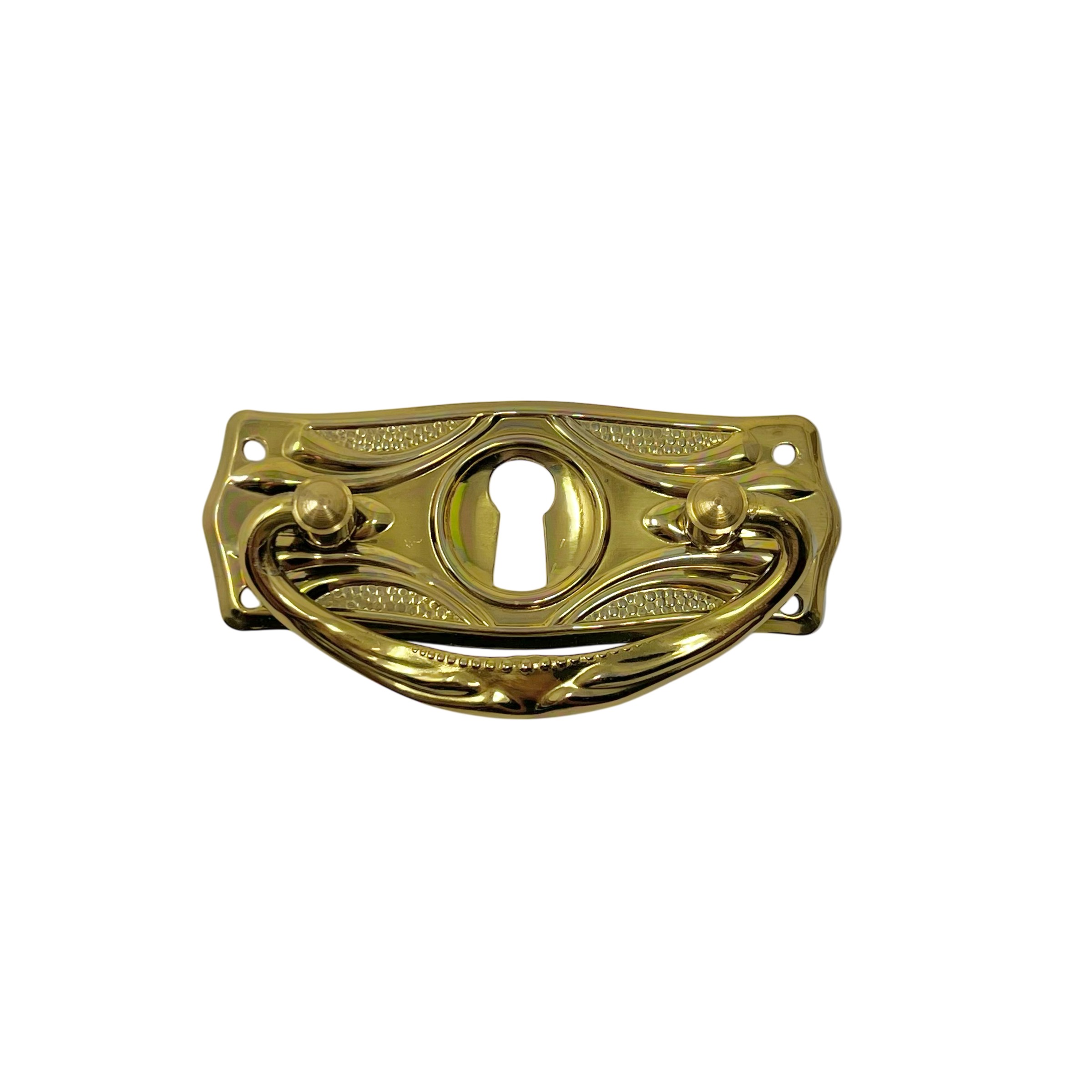 Möbelhandtag Med Nyckelhål 70x23mm Mässing