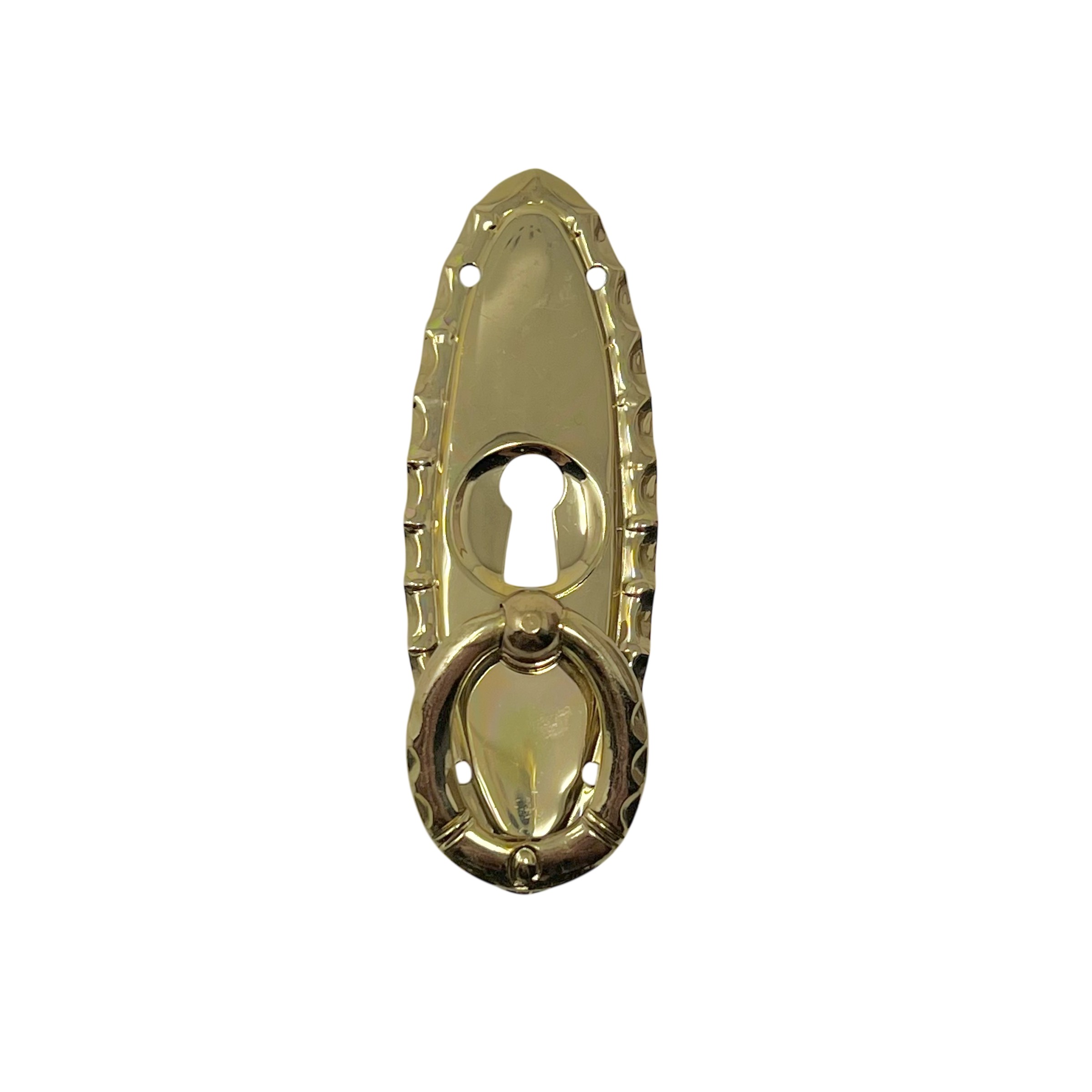 Möbelhandtag Med Nyckelhål 79x27mm Mässing