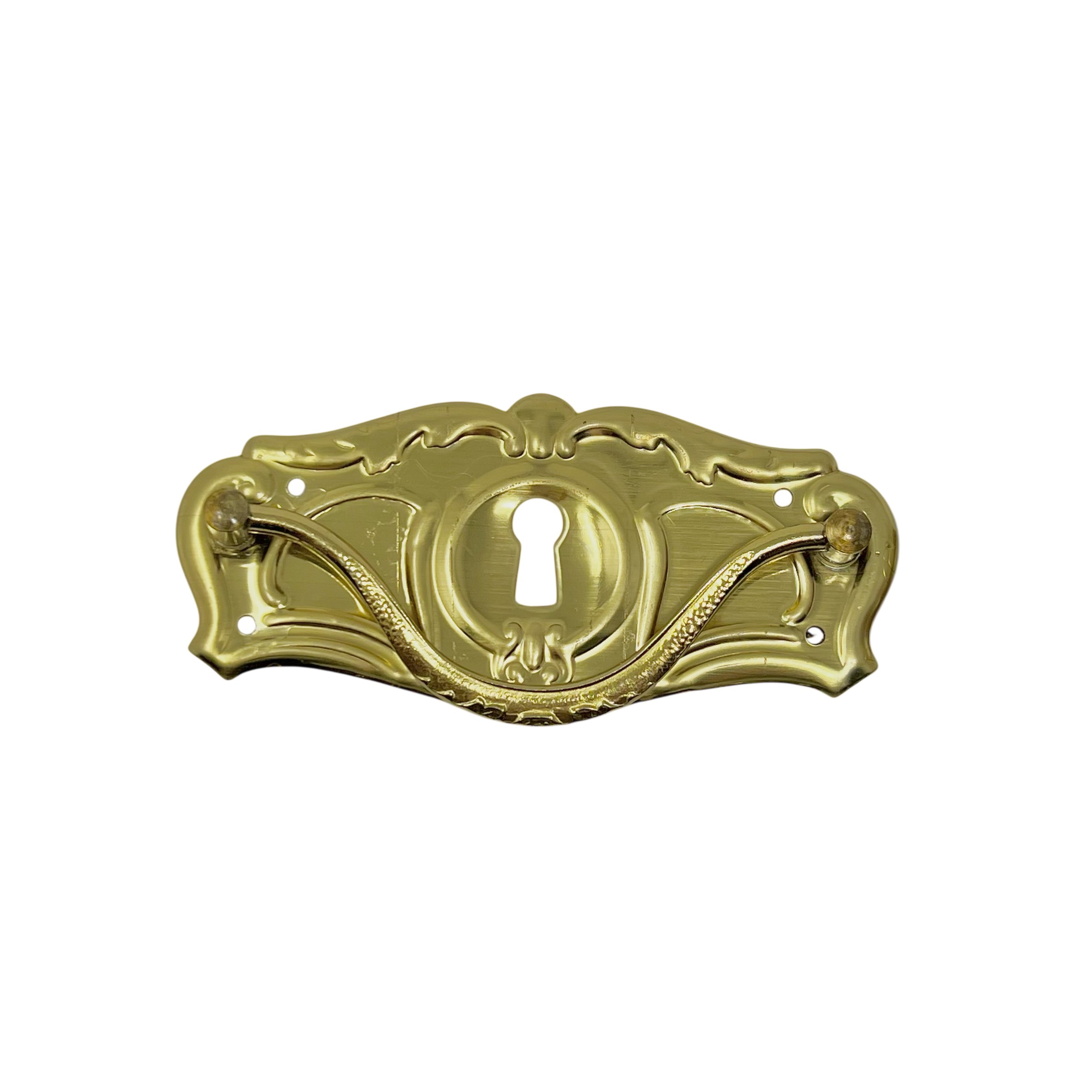 Möbelhandtag Med Nyckelhål 96x45mm Mässing