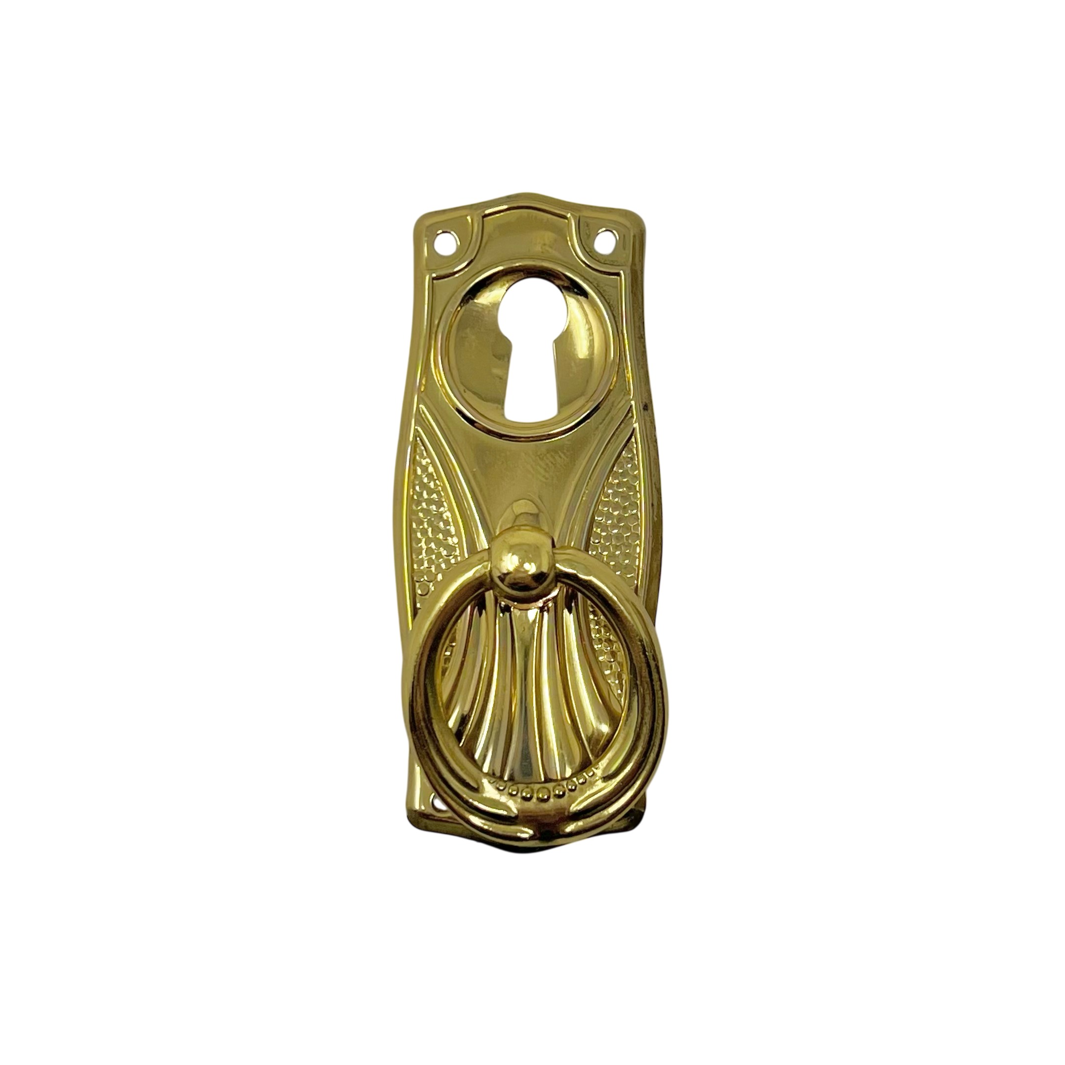 Möbelhandtag Med Nyckelhål 70x23mm Mässing