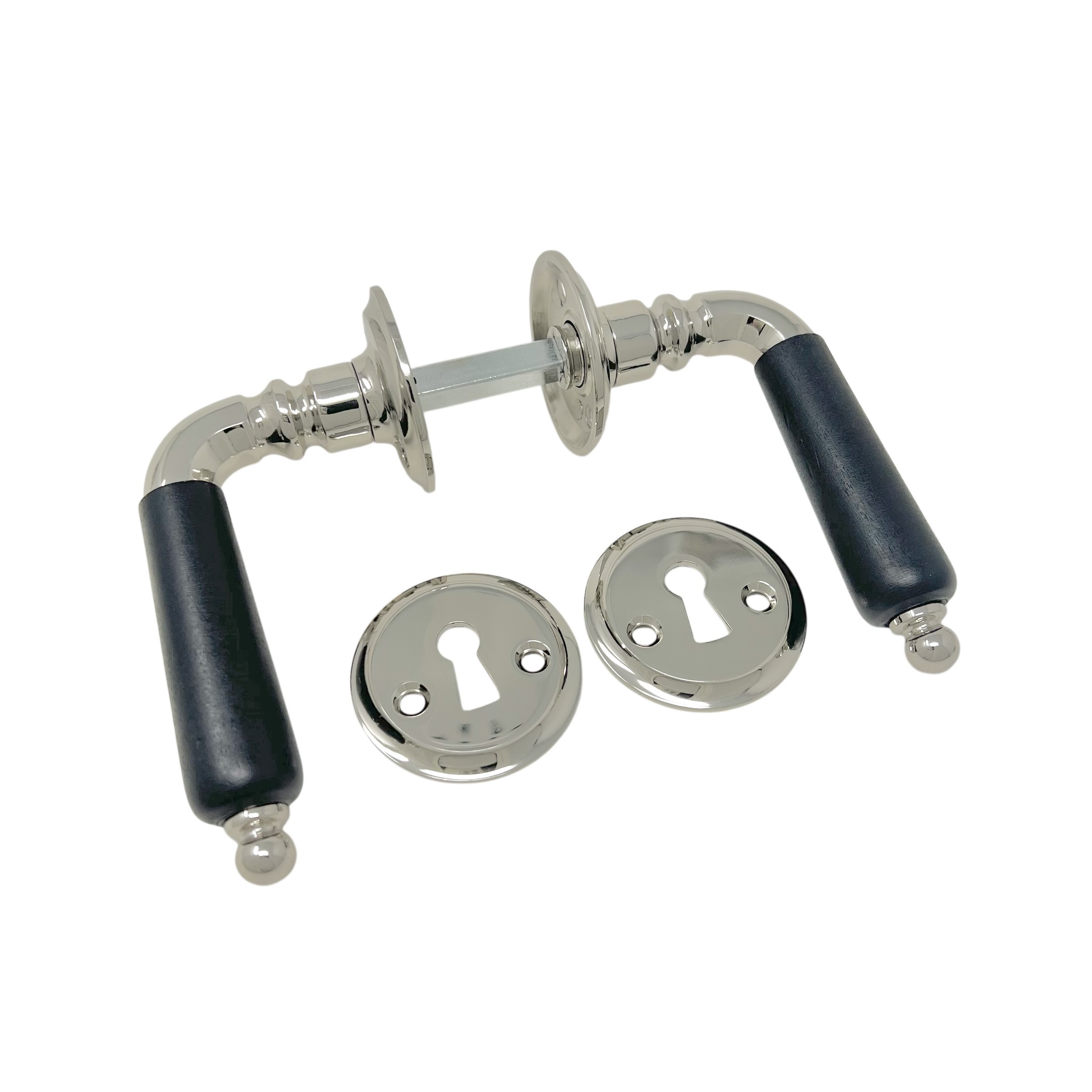 Dörrhandtag 8713 Nickel/Svart Trä