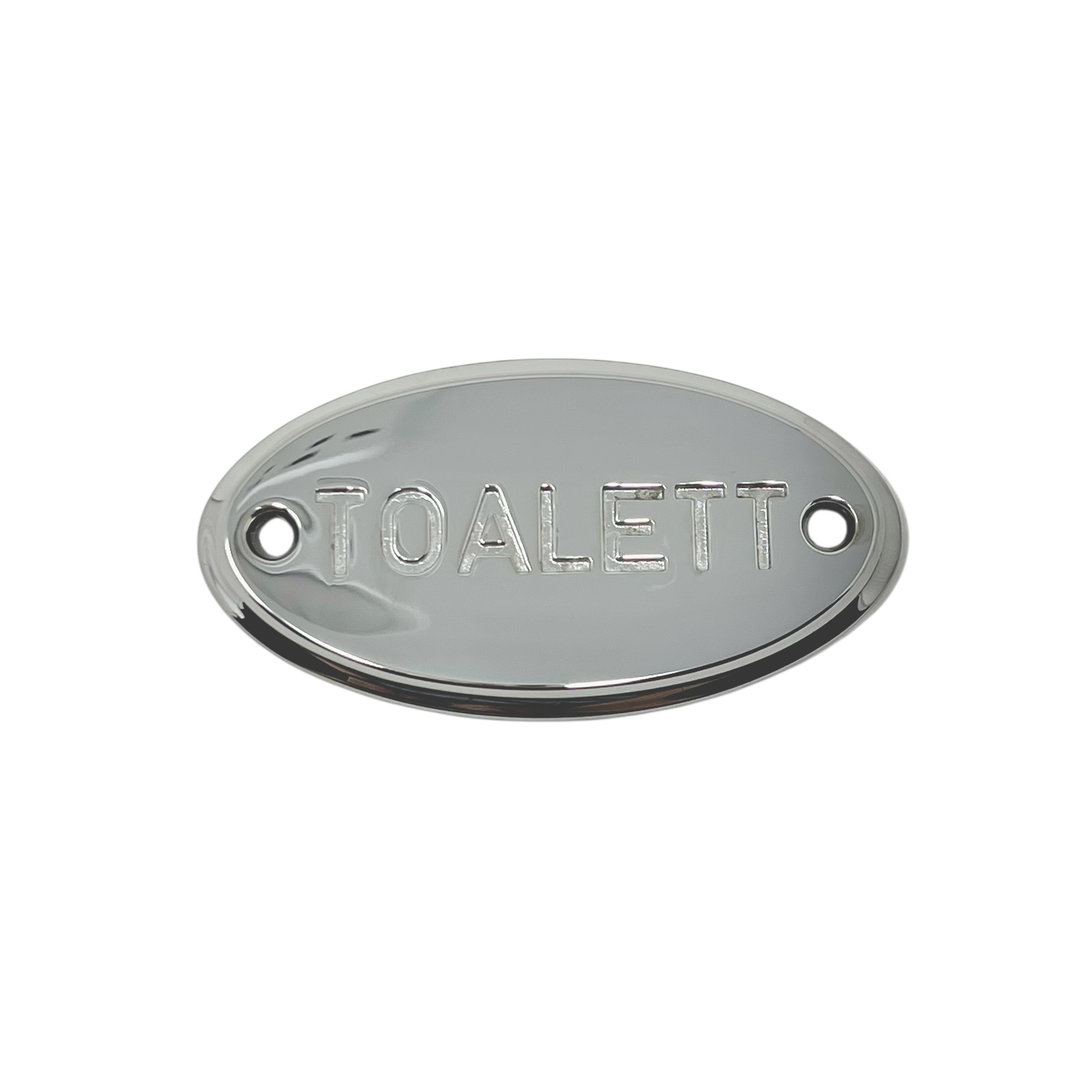 Skylt Toalett Krom