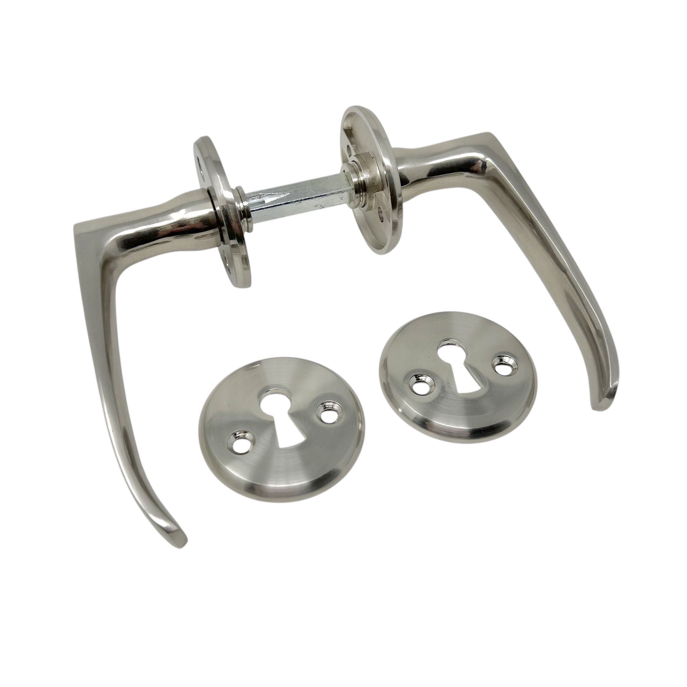 Dörrhandtag 7 Mattborstad Nickel